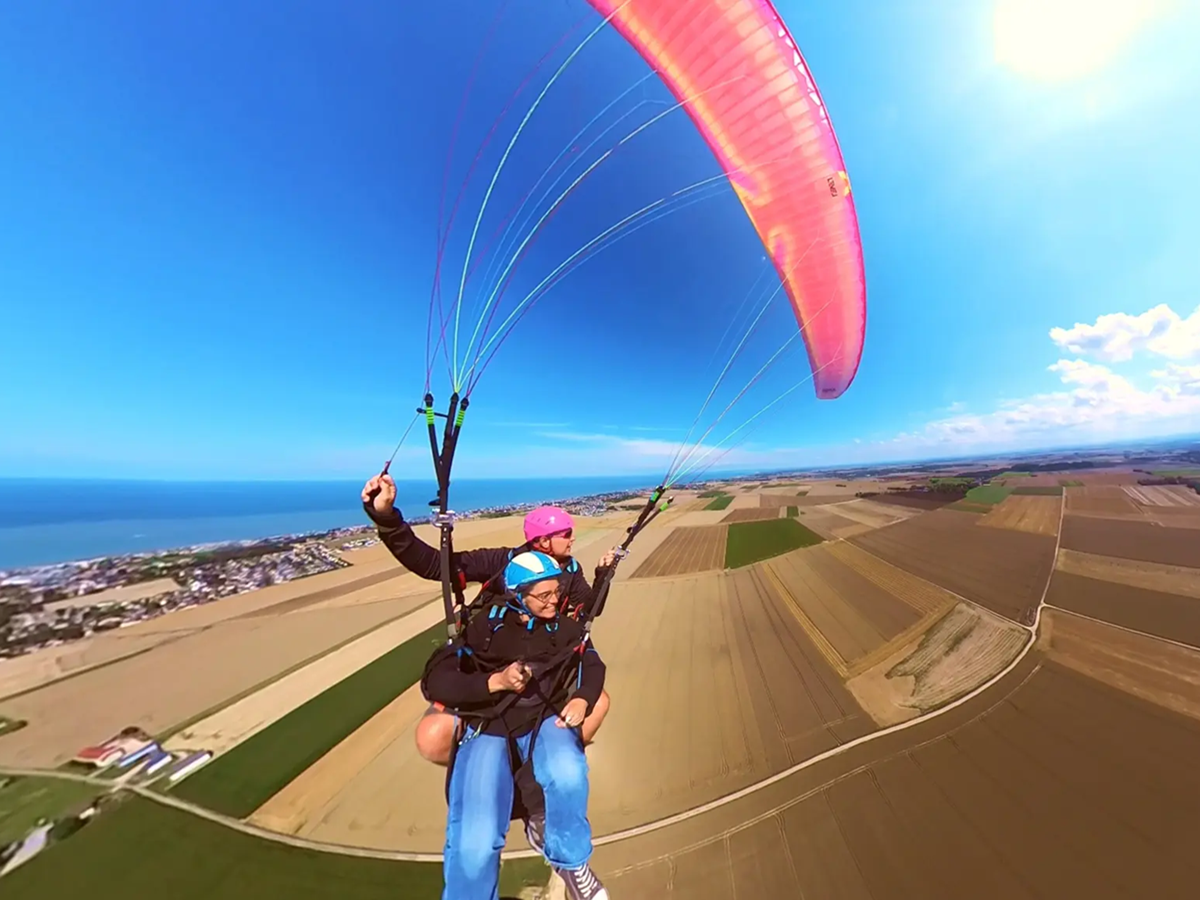 Baptême parapente sur la Côte de Nacre