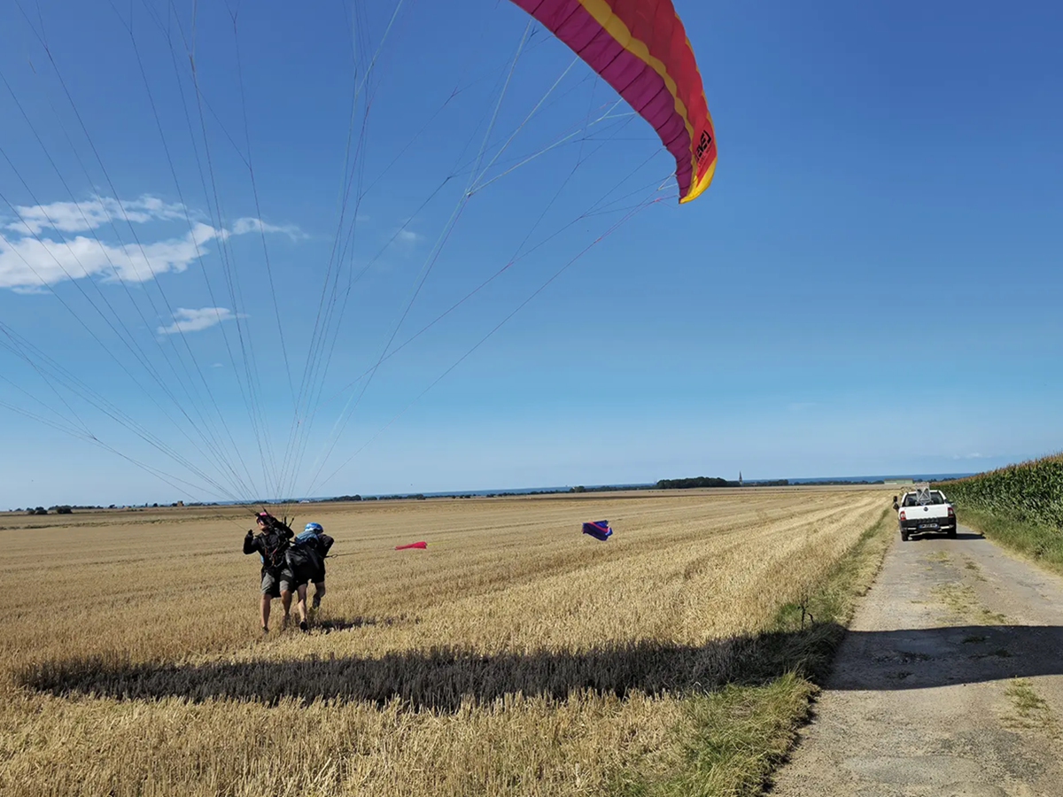 Baptême parapente sur la Côte de Nacre
