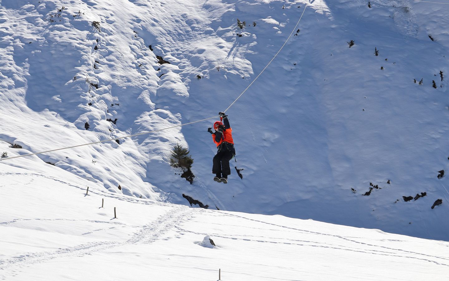 Grandes Tyroliennes l'Hiver