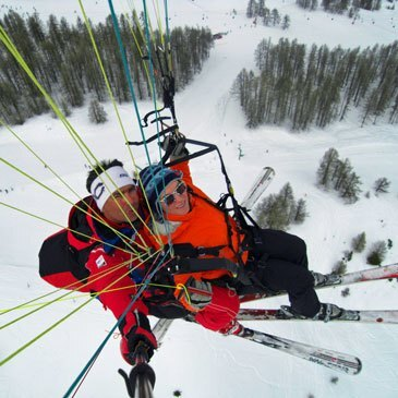 Baptême en Parapente à Ski à Pra Loup