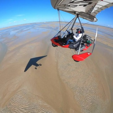 Baptême en ULM au Mont-Saint-Michel