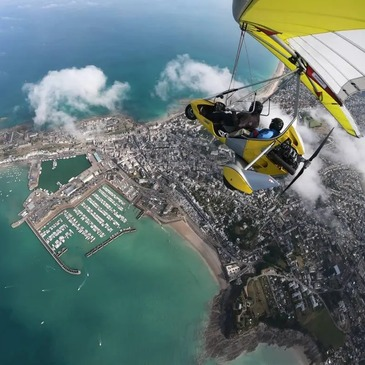 Baptême en ULM au Mont-Saint-Michel