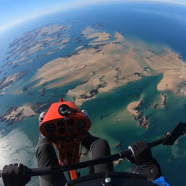 Baptême en ULM au Mont-Saint-Michel