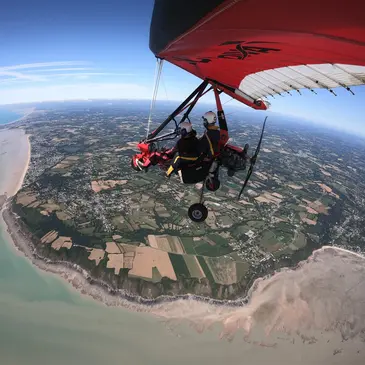 Baptême en ULM au Mont-Saint-Michel