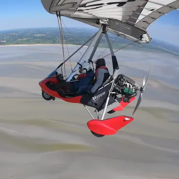 Baptême en ULM au Mont-Saint-Michel