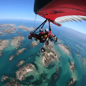 Baptême en ULM au Mont-Saint-Michel