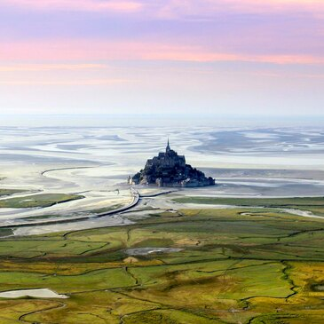 Baptême en Hélicoptère - Survol du Mont Saint Michel