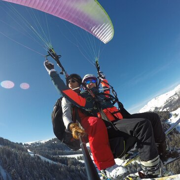 Baptême en Parapente à Skis à La Clusaz