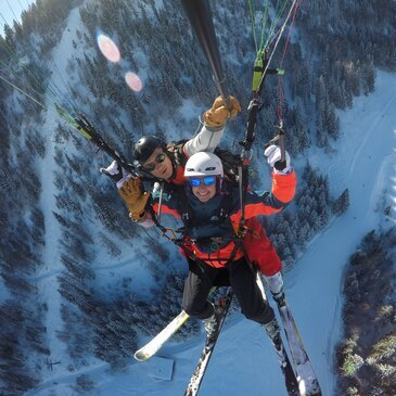 Baptême en Parapente à Skis à La Clusaz