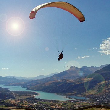 Baptême en Parapente à Réallon en Hiver