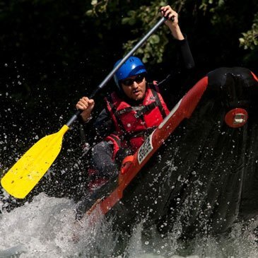 Descente Sportive en Canoë Raft sur l'Isère à Aime