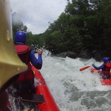 Descente Sportive en Canoë Raft sur l'Isère à Aime