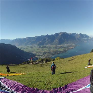 Baptême en Parapente à Montreux - Survol du Lac Léman