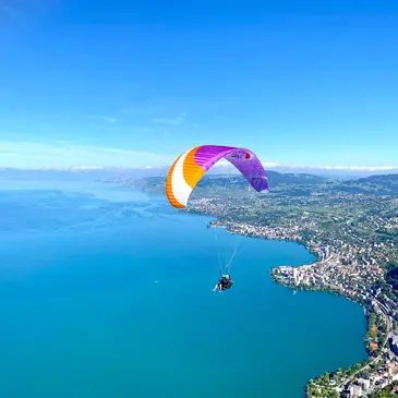 Baptême en Parapente à Montreux - Survol du Lac Léman