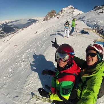 Baptême en Parapente à Ski à Méribel