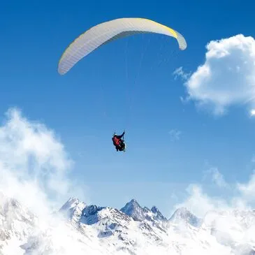 Baptême en Parapente à Ski à Méribel