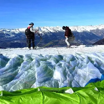 Baptême en Parapente à Ski à Vars