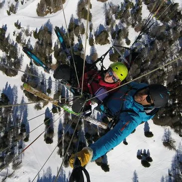 Baptême en Parapente à Ski à Vars