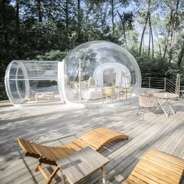 Nuit en Bulle avec Jacuzzi Privatif près de Bordeaux