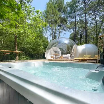 Nuit en Bulle avec Jacuzzi Privatif près de Bordeaux
