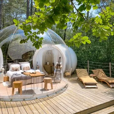 Nuit en Bulle avec Jacuzzi Privatif près de Bordeaux