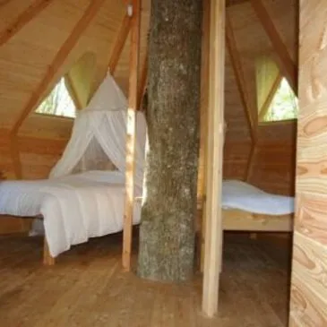 Nuit en Cabane dans les Arbres à Magné