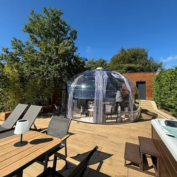 Nuit en Dôme avec Spa à Bathernay près de Valence