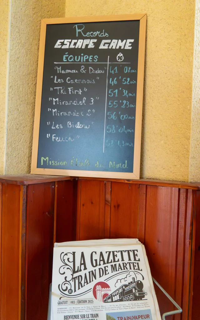 Escape Game Train Vapeur de martel