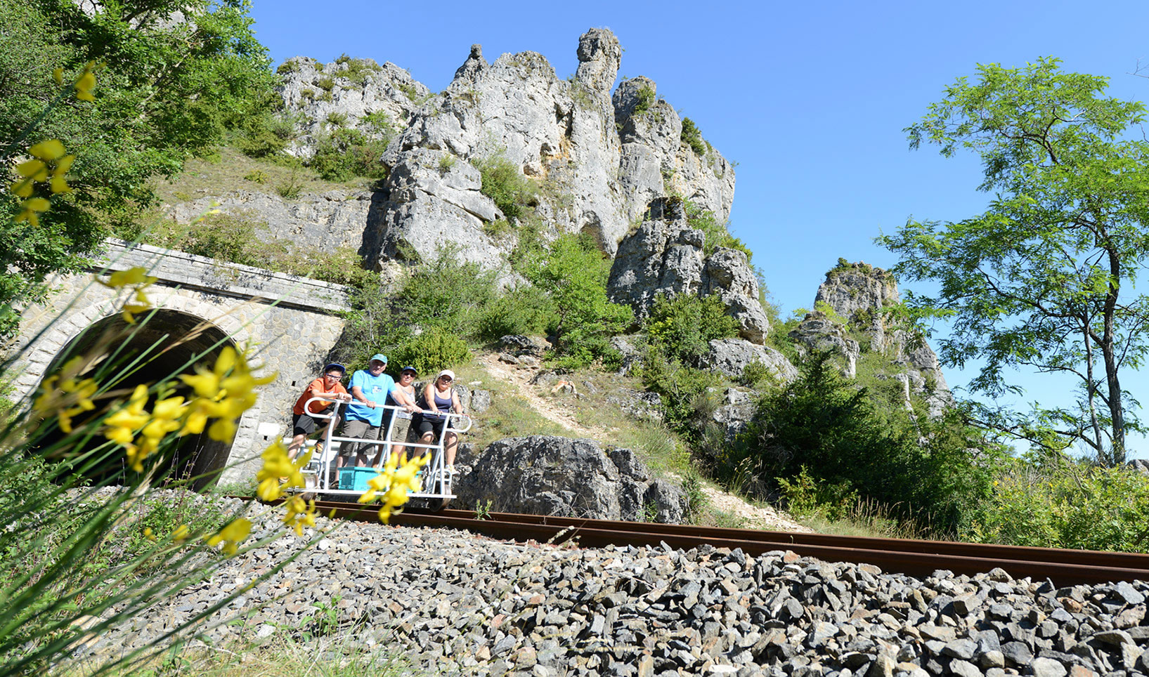 Vélorail et train touristique du Larzac