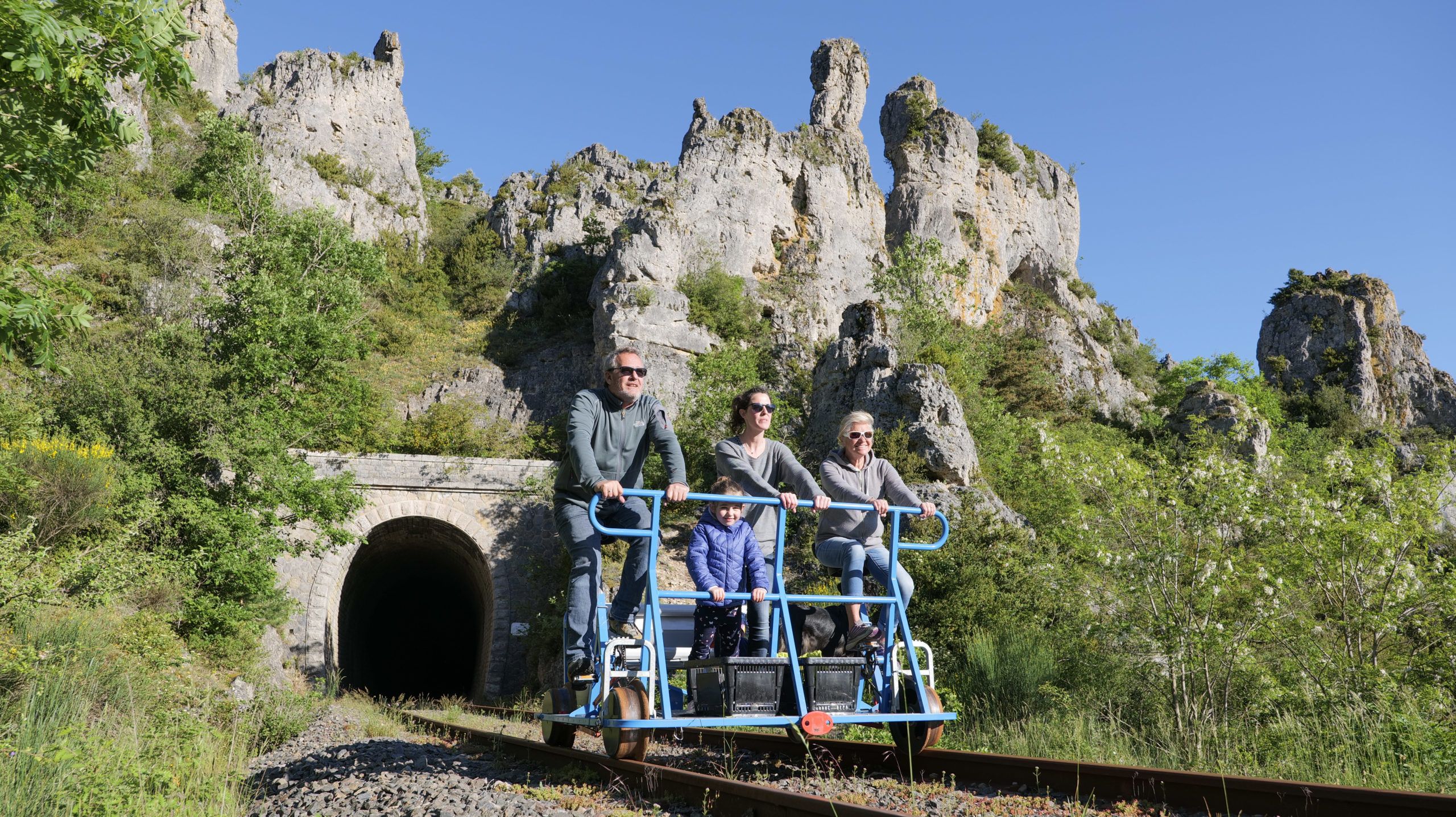 Vélorail et train touristique du Larzac