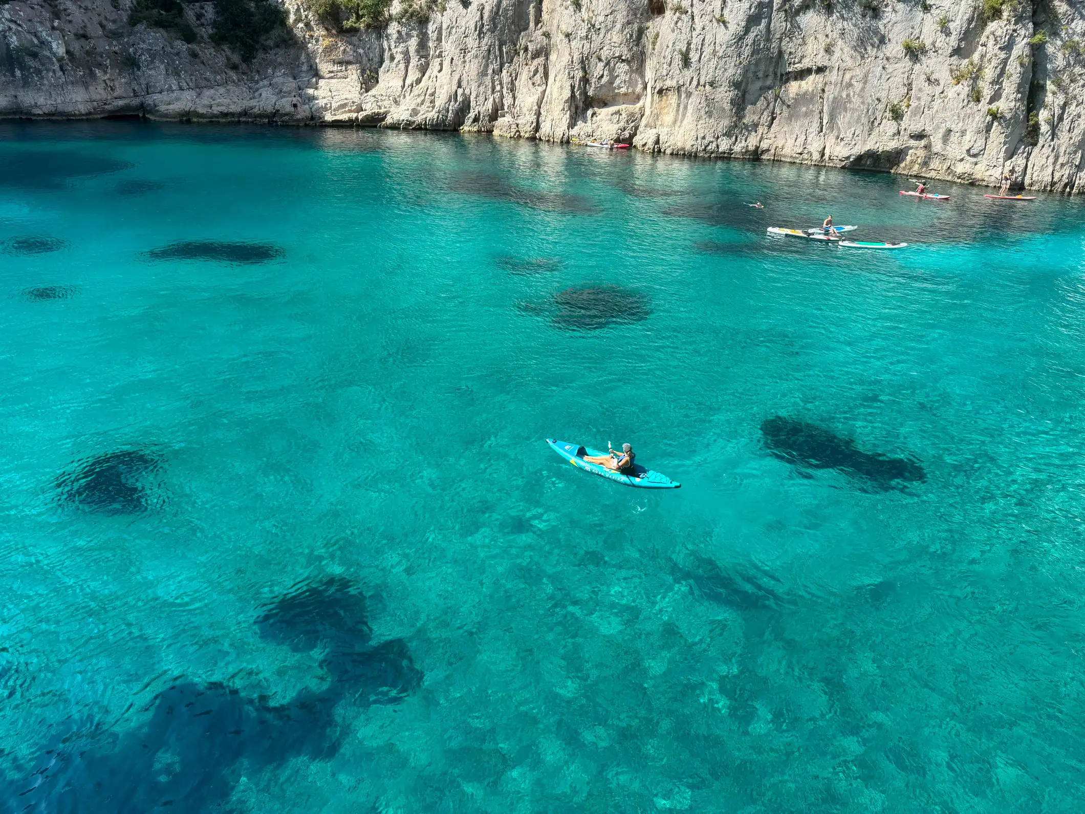 Cassis : Kayak dans le parc national des Calanques