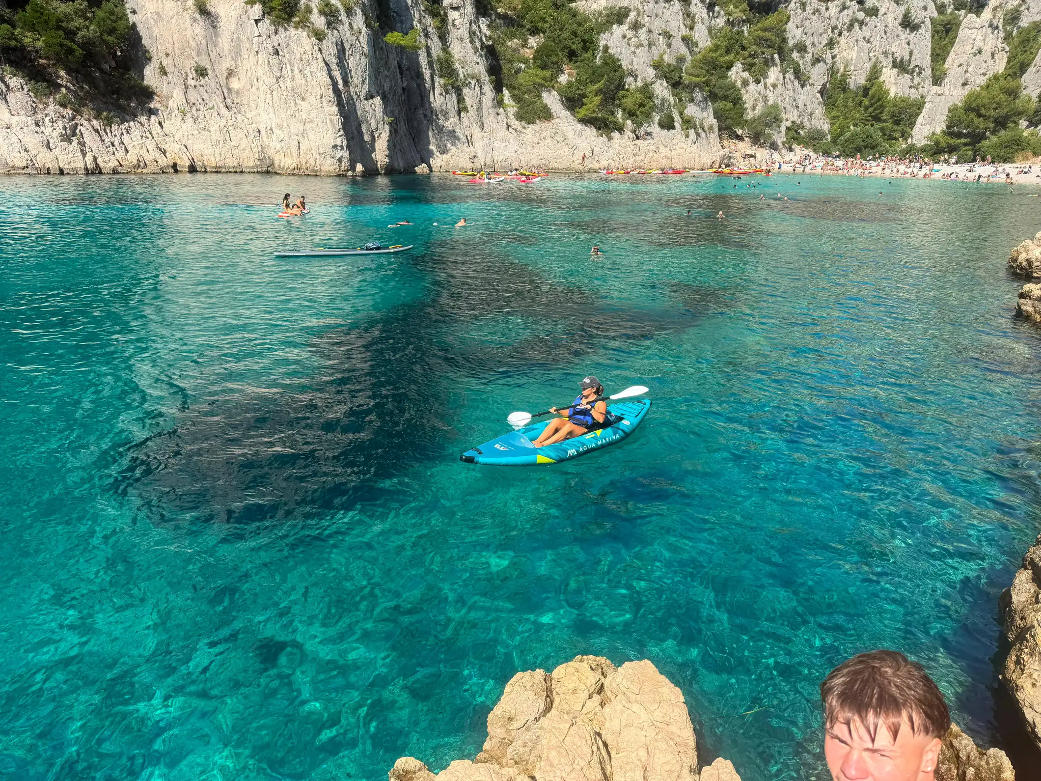 Cassis : Kayak dans le parc national des Calanques