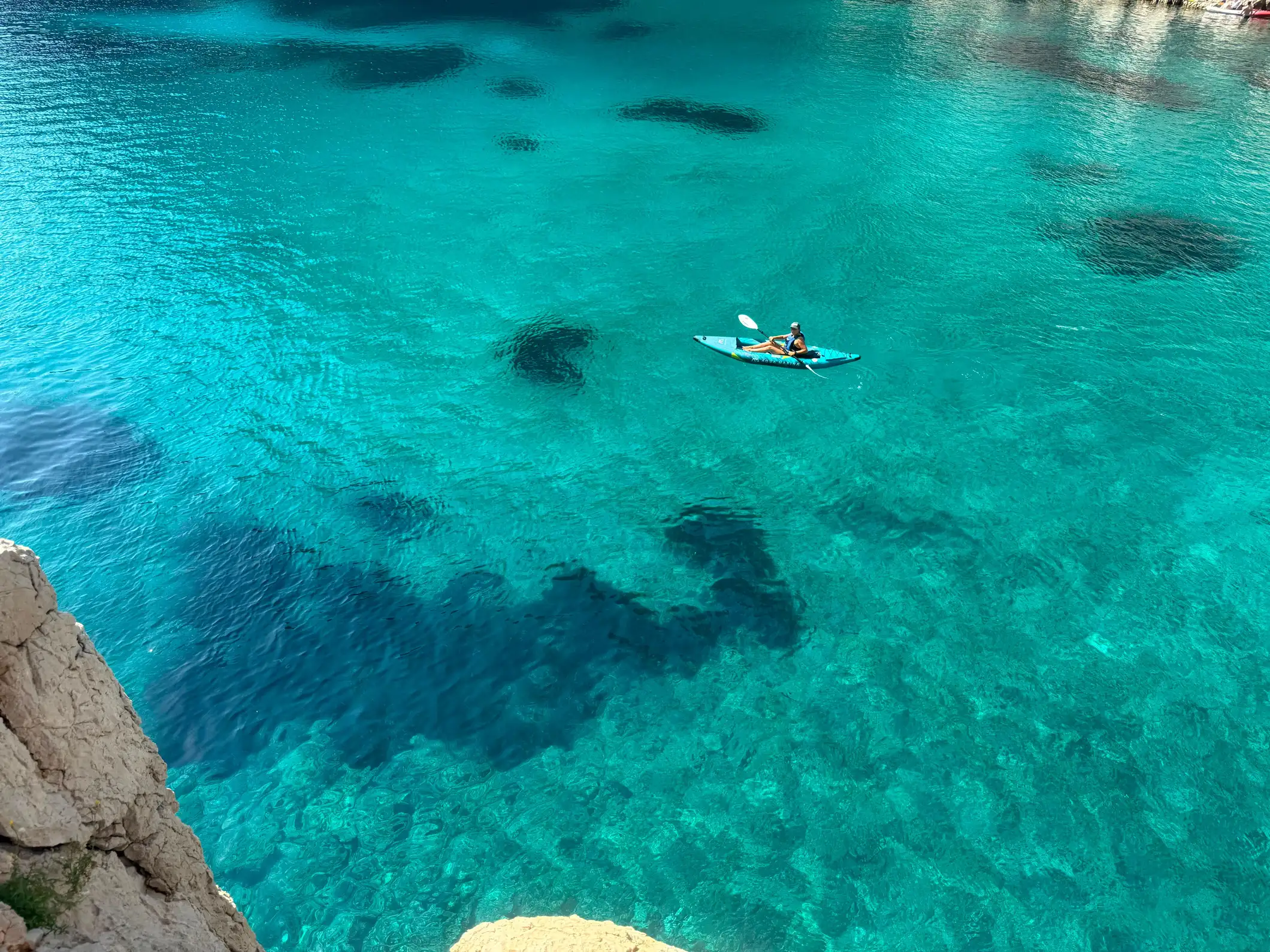 Cassis : Kayak dans le parc national des Calanques