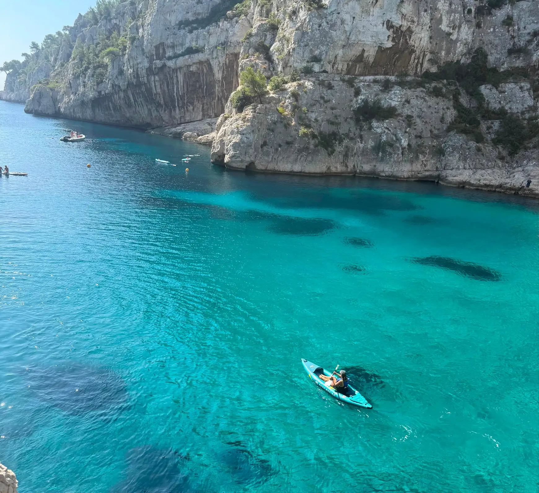 Cassis : Kayak dans le parc national des Calanques
