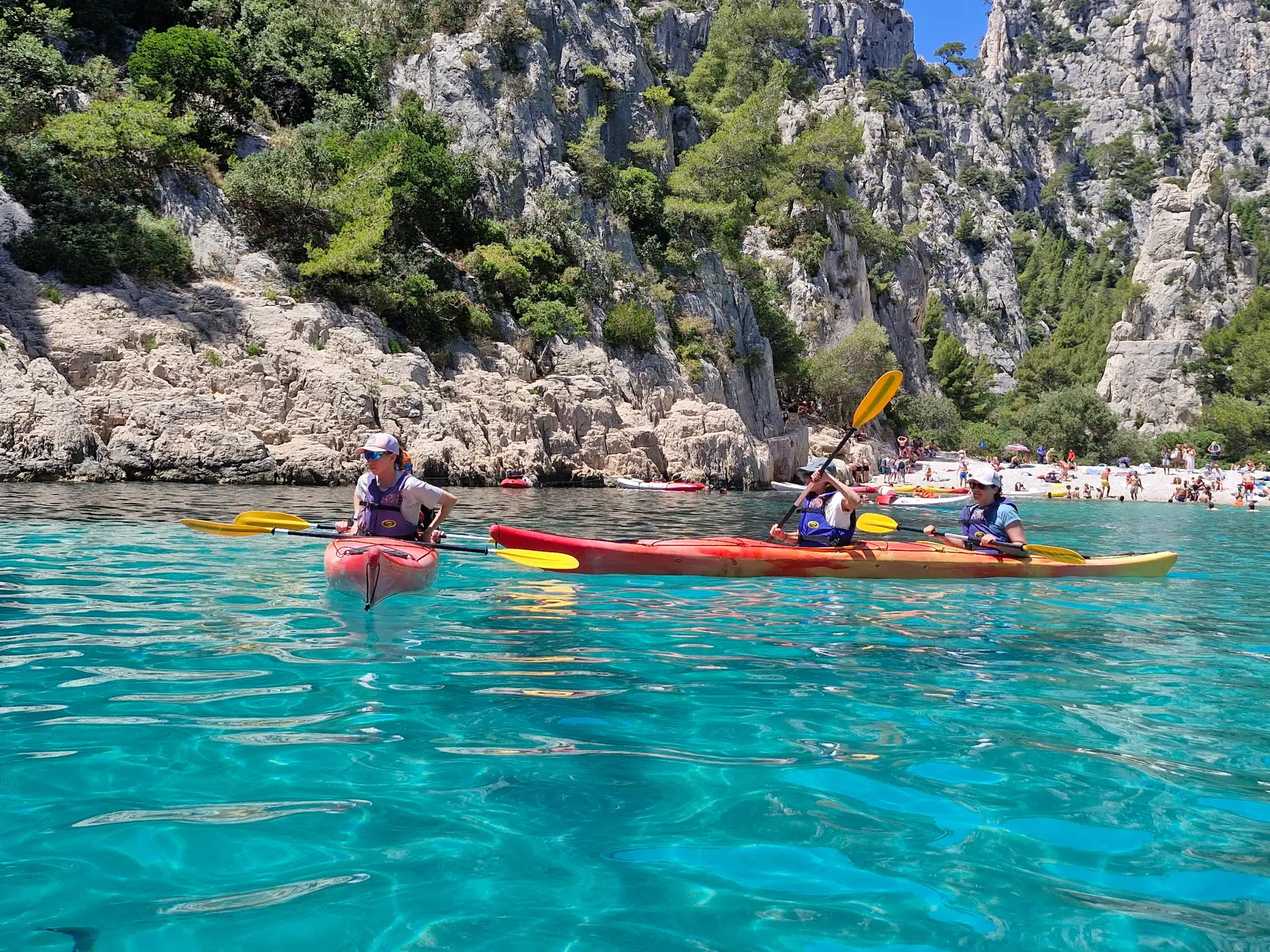 Randonnée demi journée en kayak de mer à Cassis