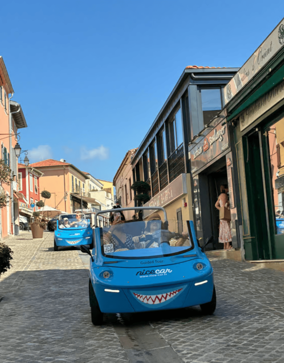 Nice : visite guidée panoramique de la Côte d'Azur en voiture électrique décapotable
