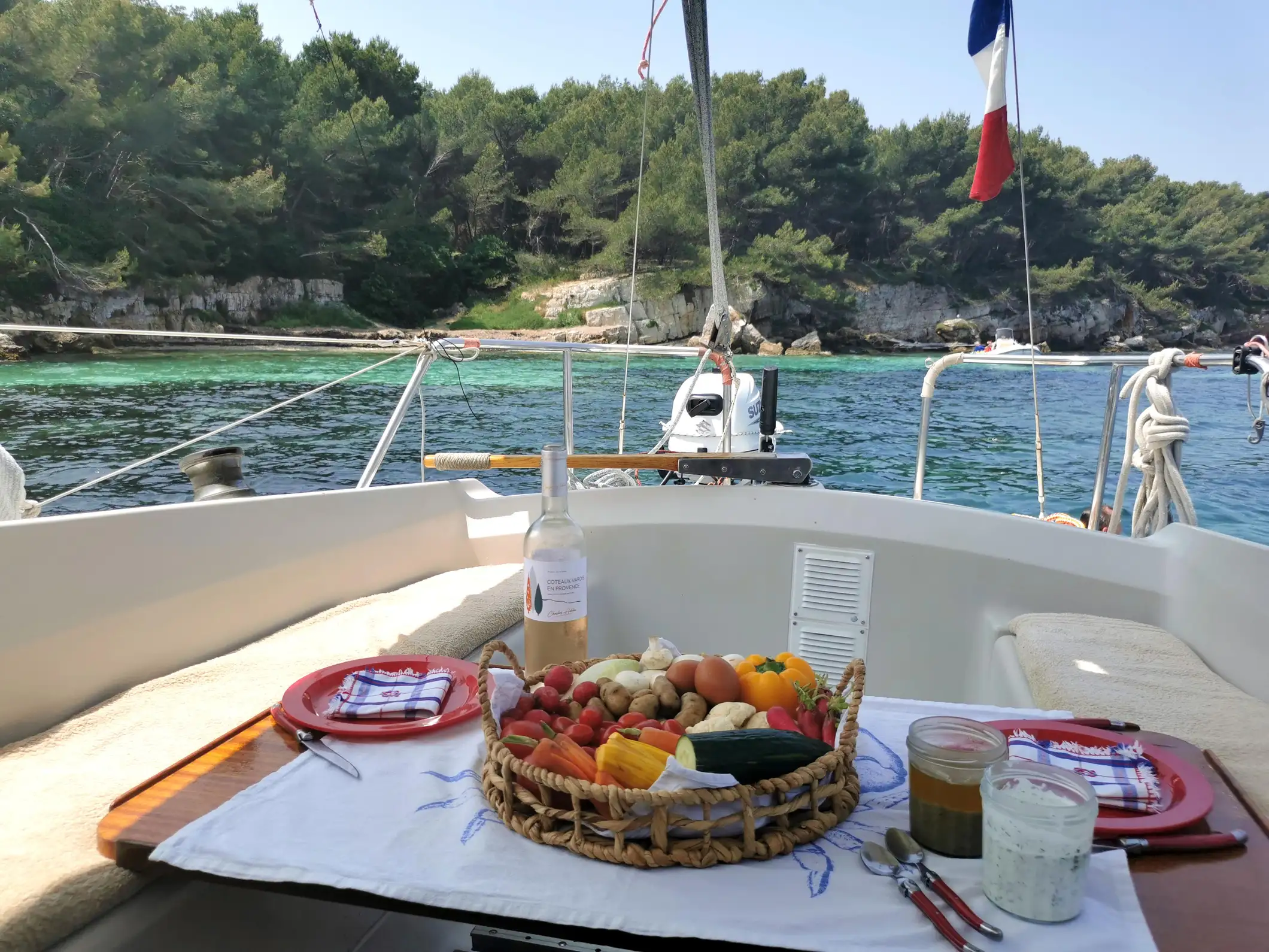 Excursion privée à la voile & pique-nique provençal