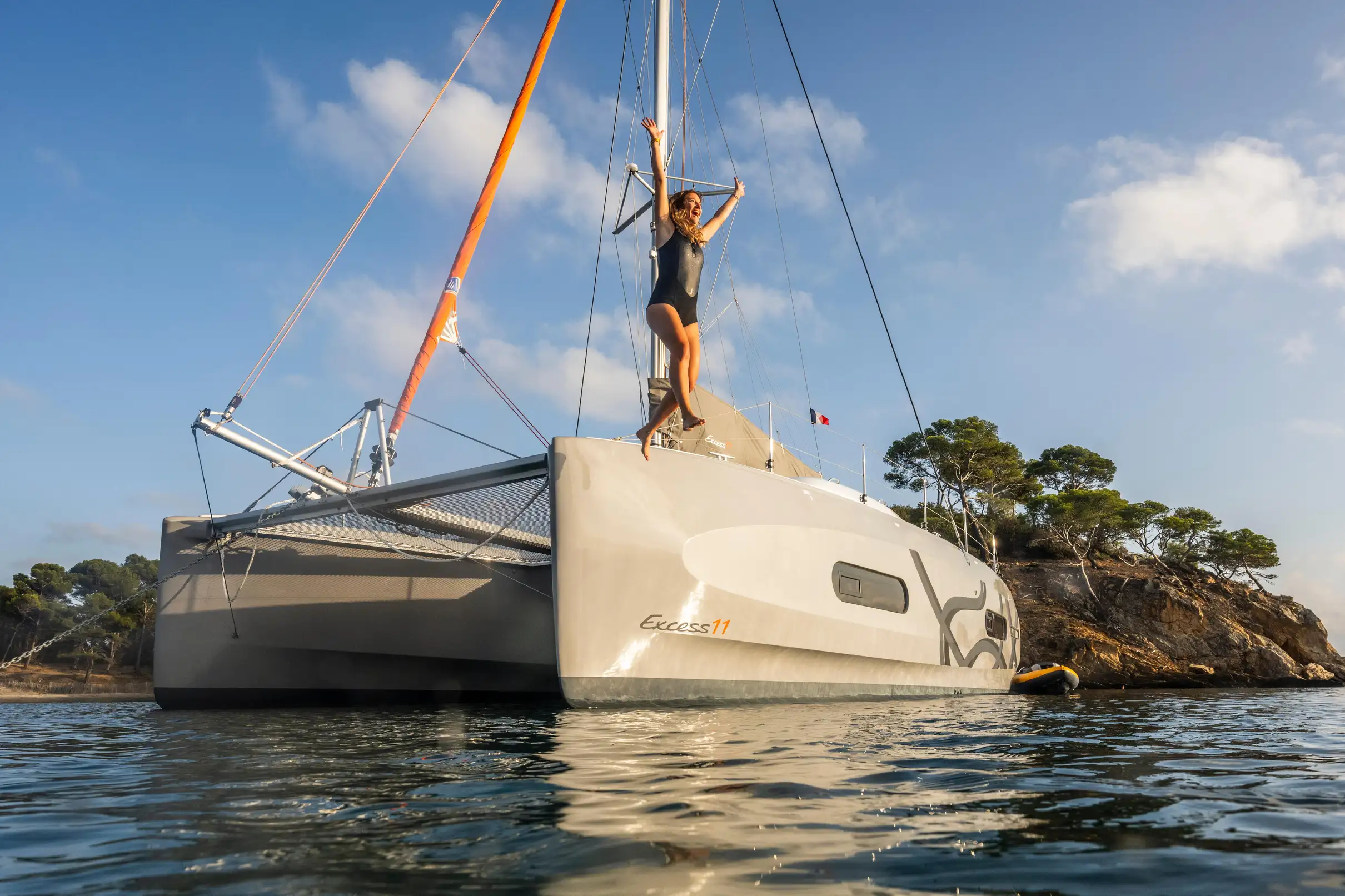 Depuis Villefranche-sur-Mer : croisière privée en catamaran de luxe