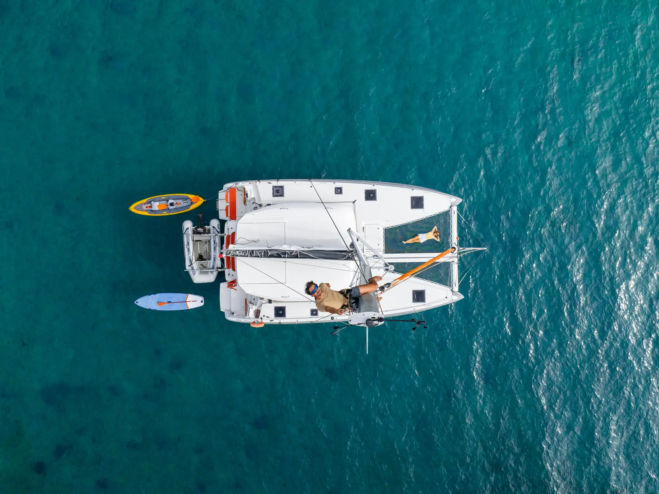 Depuis Villefranche-sur-Mer : croisière privée en catamaran de luxe